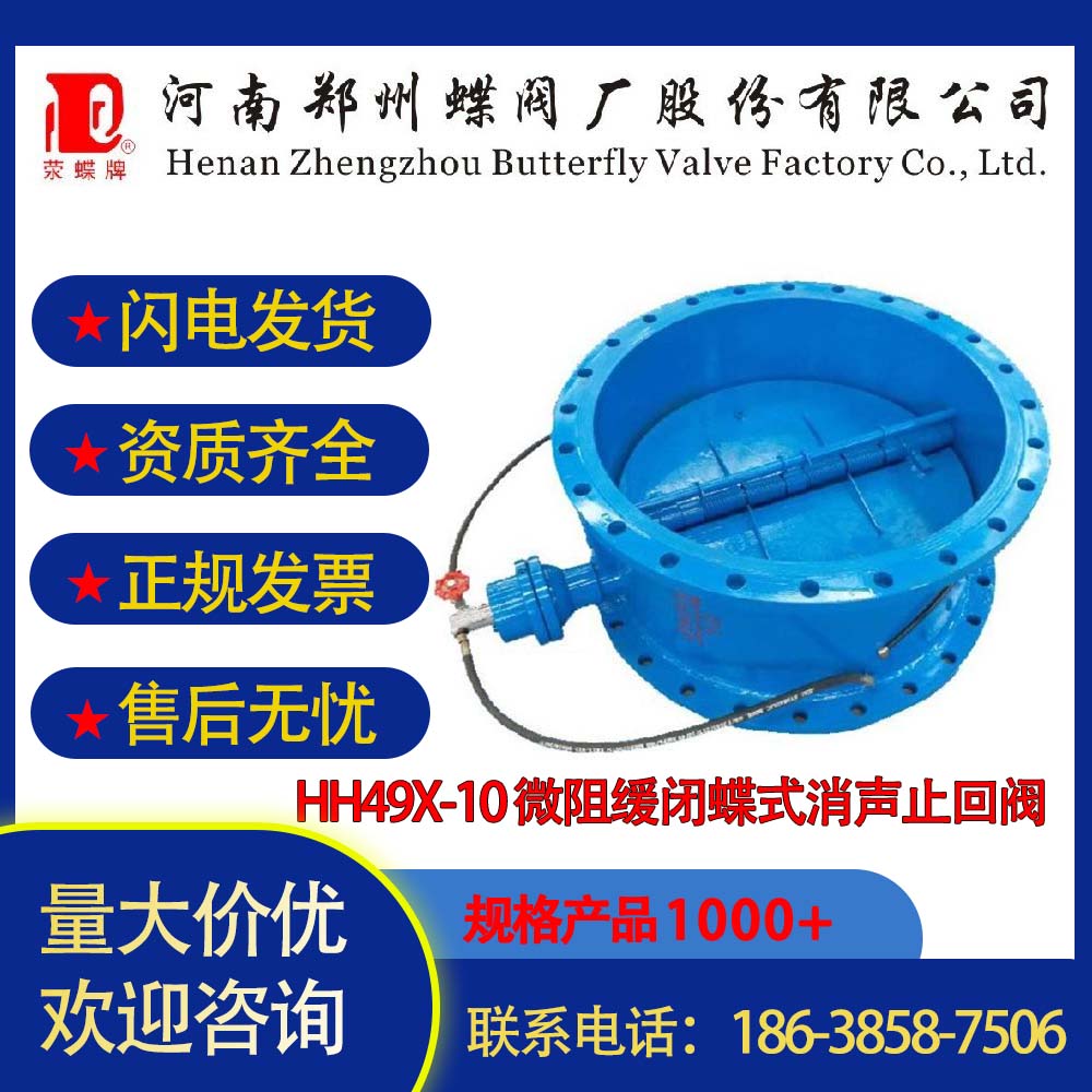 HH49X-10水力控制閥 微阻緩閉蝶式消聲止回閥